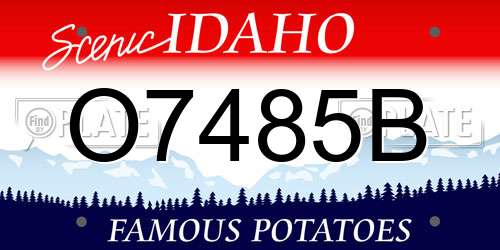 O7485B Idaho License Plate