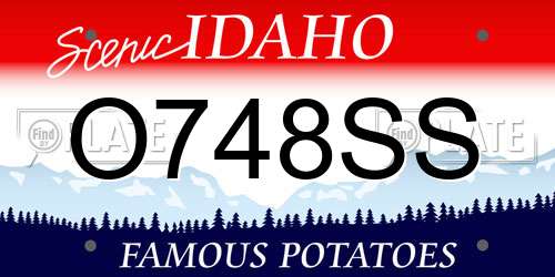 O748SS Idaho License Plate