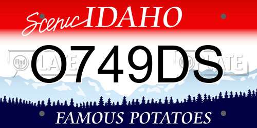 O749DS Idaho License Plate