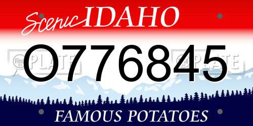 O776845 Idaho License Plate