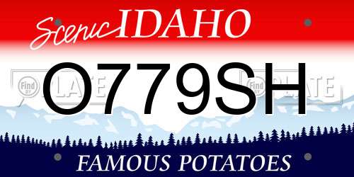 O779SH Idaho License Plate