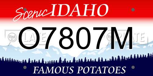 O7807M Idaho License Plate