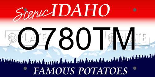 O780TM Idaho License Plate