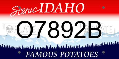O7892B Idaho License Plate