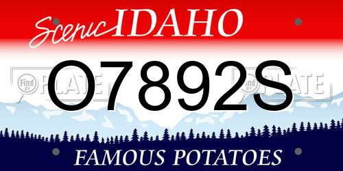 O7892S Idaho License Plate