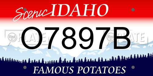 O7897B Idaho License Plate