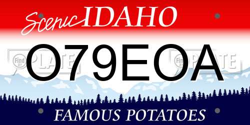 O79EOA Idaho License Plate