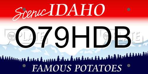 O79HDB Idaho License Plate