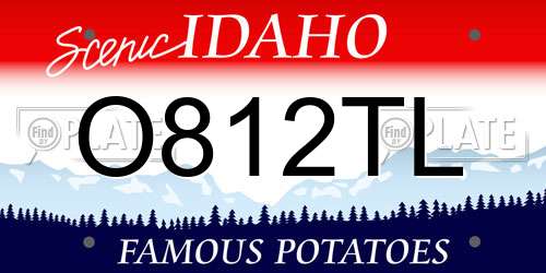 O812TL Idaho License Plate
