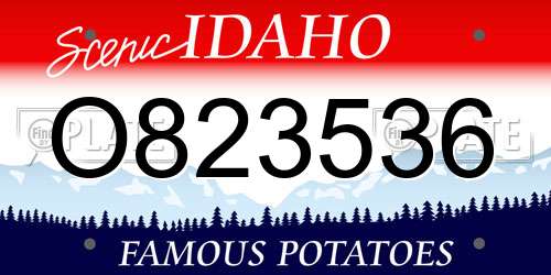 O823536 Idaho License Plate