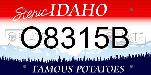 O8315B Idaho License Plate