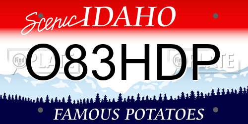 O83HDP Idaho License Plate