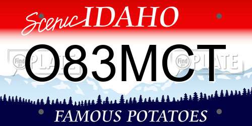 O83MCT Idaho License Plate