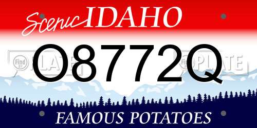 O8772Q Idaho License Plate