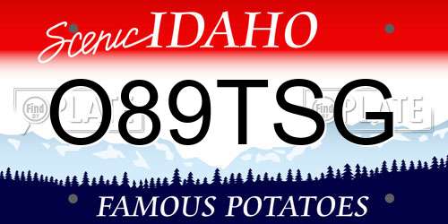 O89TSG Idaho License Plate