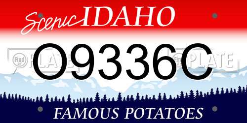 O9336C Idaho License Plate