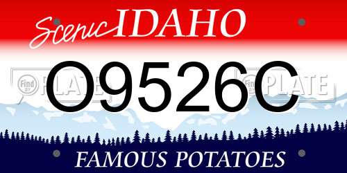 O9526C Idaho License Plate