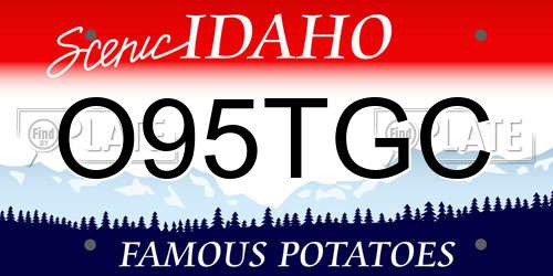 O95TGC Idaho License Plate