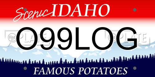 O99LOG Idaho License Plate