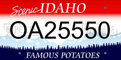 OA25550 Idaho License Plate