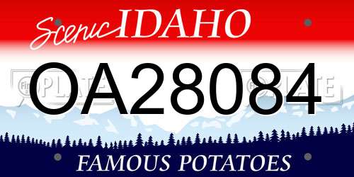 OA28084 Idaho License Plate