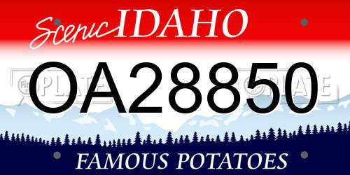 OA28850 Idaho License Plate