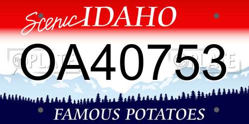 OA40753 Idaho License Plate