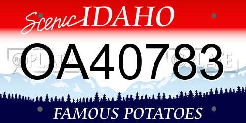 OA40783 Idaho License Plate