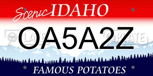 OA5A2Z Idaho License Plate