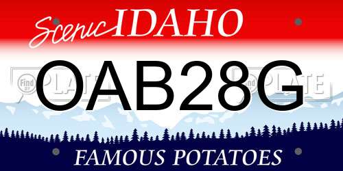 OAB28G Idaho License Plate