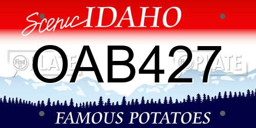 OAB427 Idaho License Plate