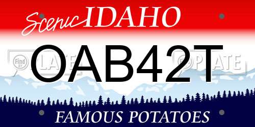 OAB42T Idaho License Plate