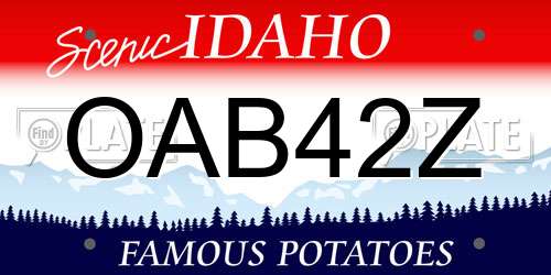 OAB42Z Idaho License Plate