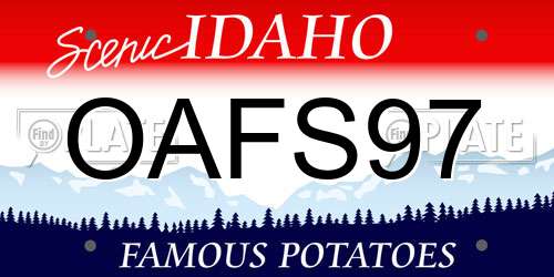 OAFS97 Idaho License Plate