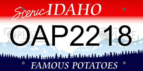 OAP2218 Idaho License Plate