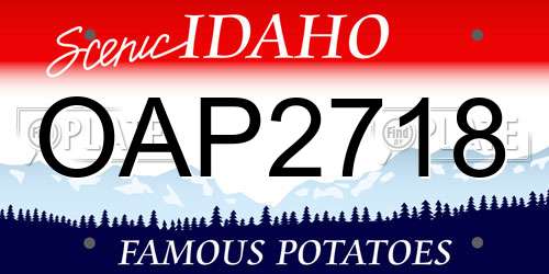 OAP2718 Idaho License Plate