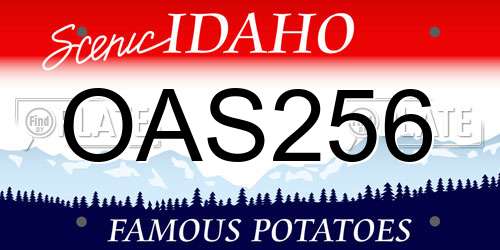 OAS256 Idaho License Plate