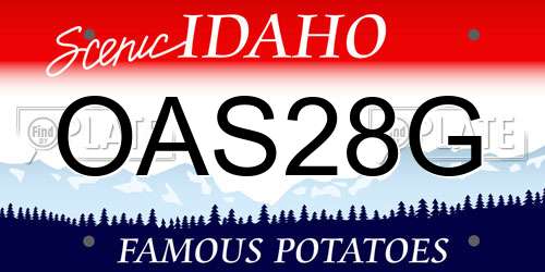 OAS28G Idaho License Plate