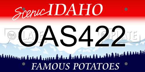OAS422 Idaho License Plate