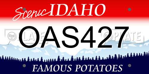 OAS427 Idaho License Plate