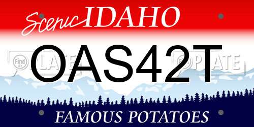 OAS42T Idaho License Plate