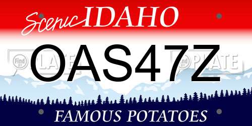 OAS47Z Idaho License Plate
