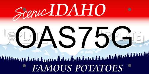 OAS75G Idaho License Plate