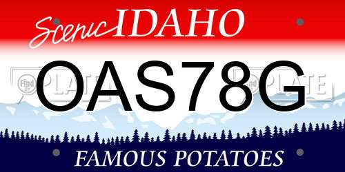 OAS78G Idaho License Plate