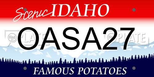 OASA27 Idaho License Plate