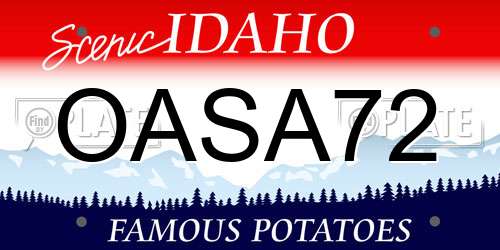 OASA72 Idaho License Plate
