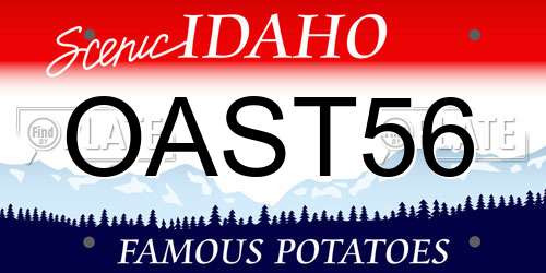 OAST56 Idaho License Plate