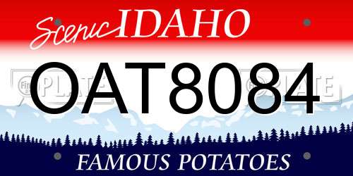 OAT8084 Idaho License Plate