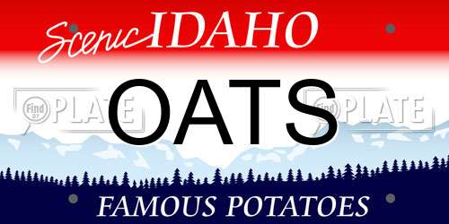 OATS Idaho License Plate