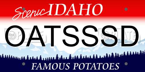 OATSSSD Idaho License Plate